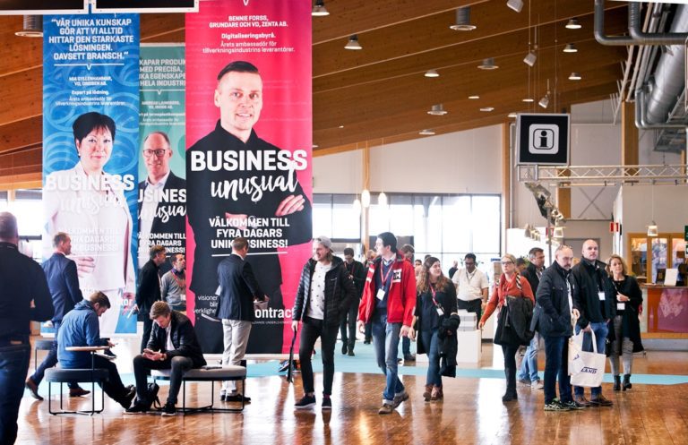 Besökare på Underleverantörsmässan på Elmia